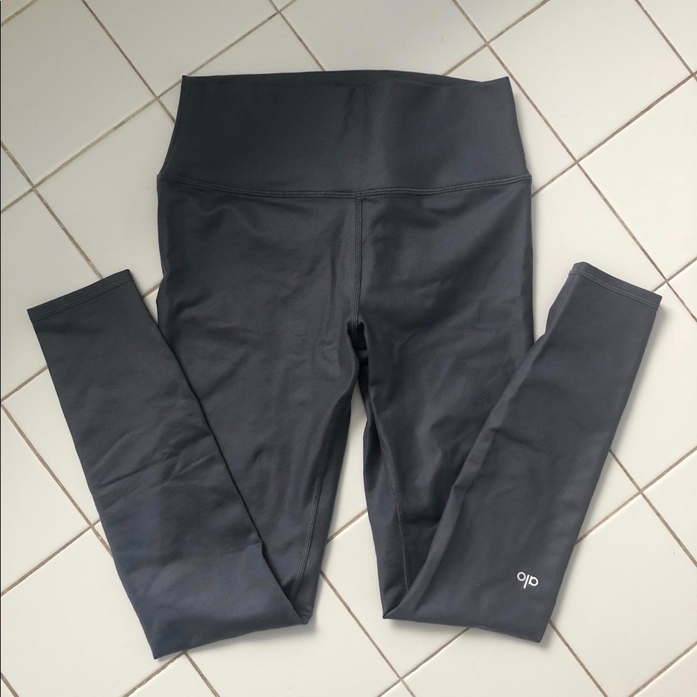 Alo Grey Full Length Leggings Size Large